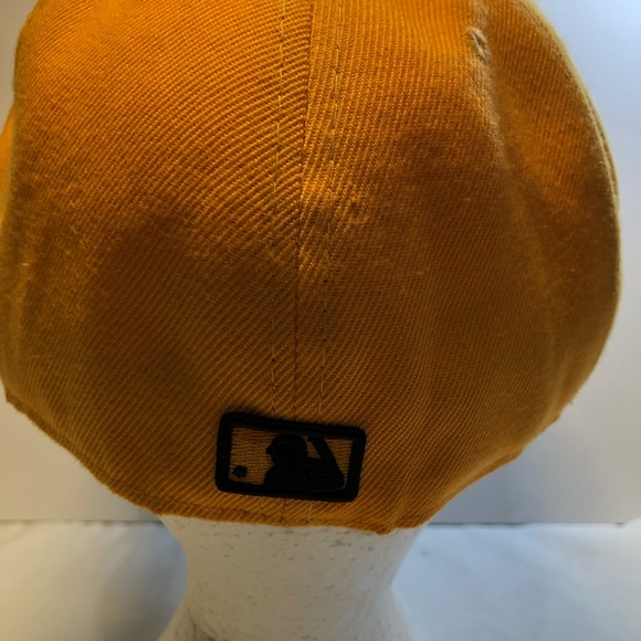 Pittsburgh Pirates New Era 59FIFTY Fitted Hat - Gold Black 7 1/8 MLB Wool - Picture 4 of 15